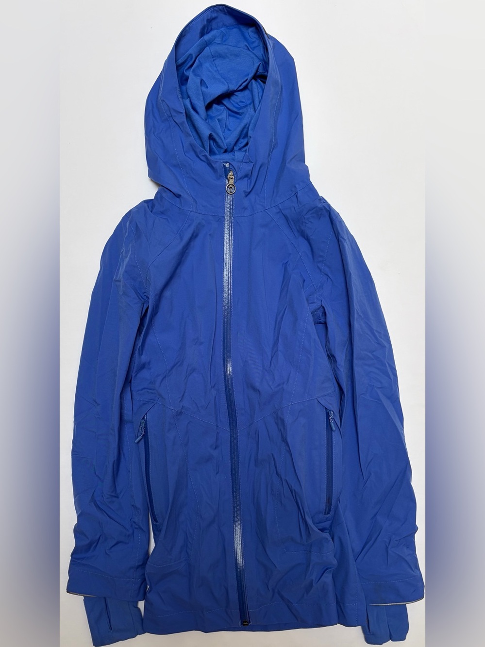 Ivivva Kids Blue Hooded Raincoat | Size: 10